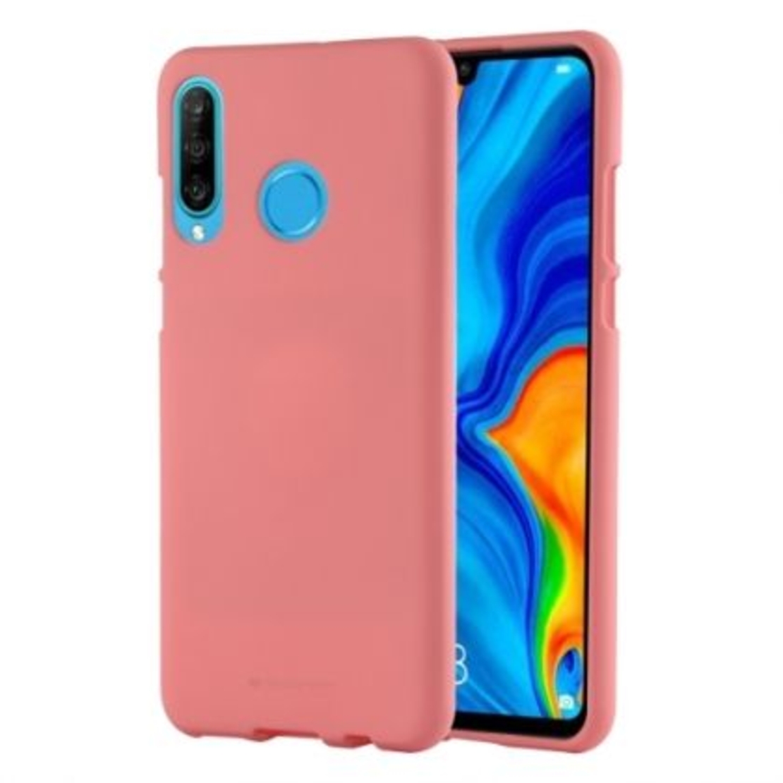 Луксозен гръб Mercury Goospery Soft Feeling за Huawei P30 Lite, Розов