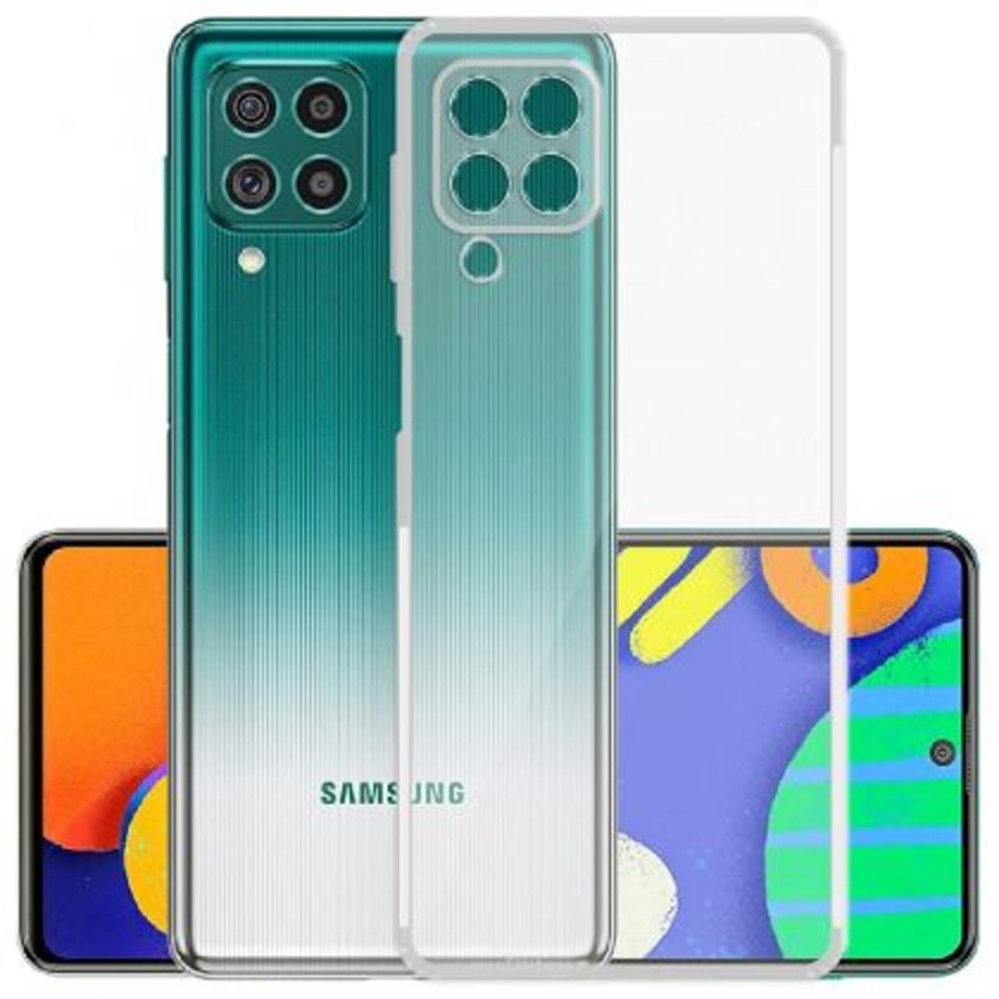 Плътен силиконов гръб Perfect 2mm за Samsung Galaxy A22 4G, Защита около камерите, Прозрачен