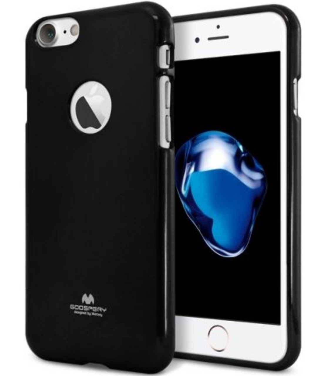 Луксозен силиконов гръб Jelly Mercury Goospery за IPhone 6/6S, Черен