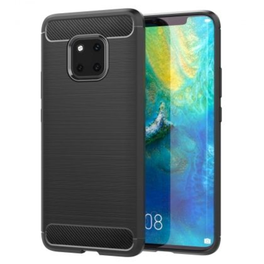 Anti Shock гръб Carbon за Huawei Mate 20 Pro, Черен