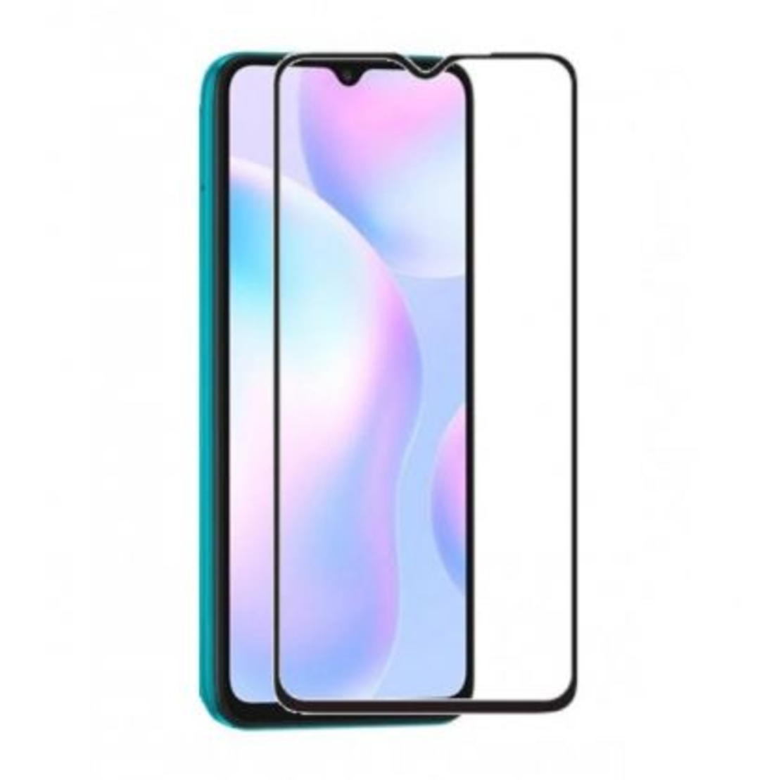 6D стъклен протектор Full Glue Cover, за Xiaomi Redmi 9A, Черен