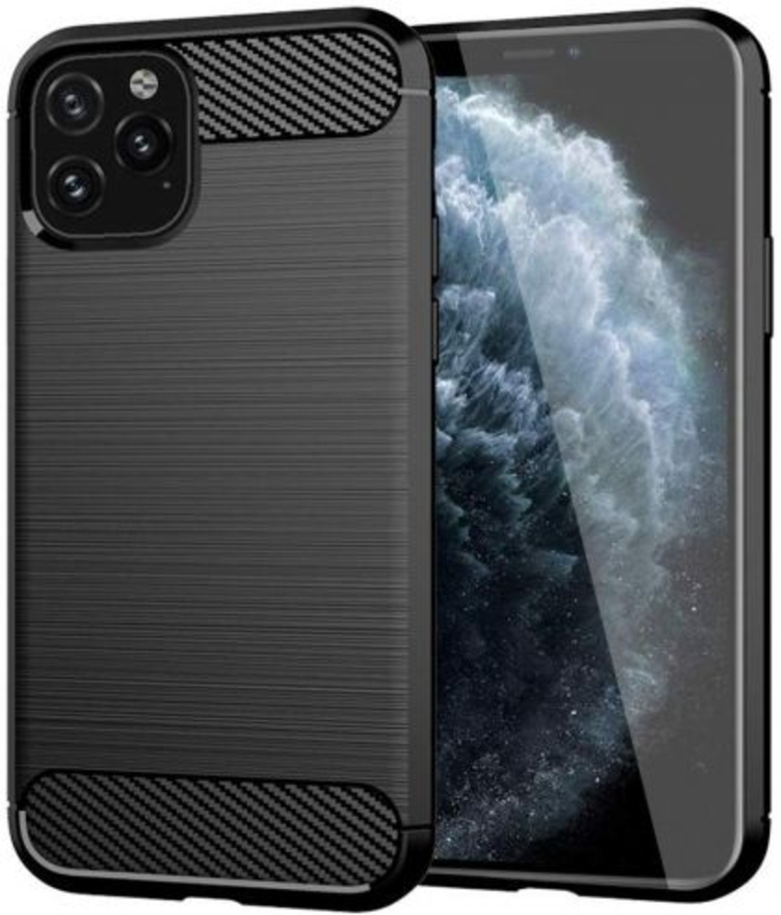 Anti Shock гръб Carbon за Iphone 12 Pro Max (2020), Черен