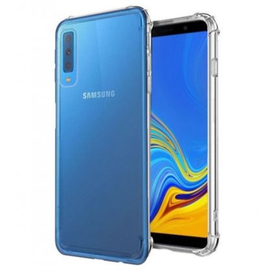 Anti Shock силиконов гръб за Samsung A750 Galaxy A7 2018, Прозрачен