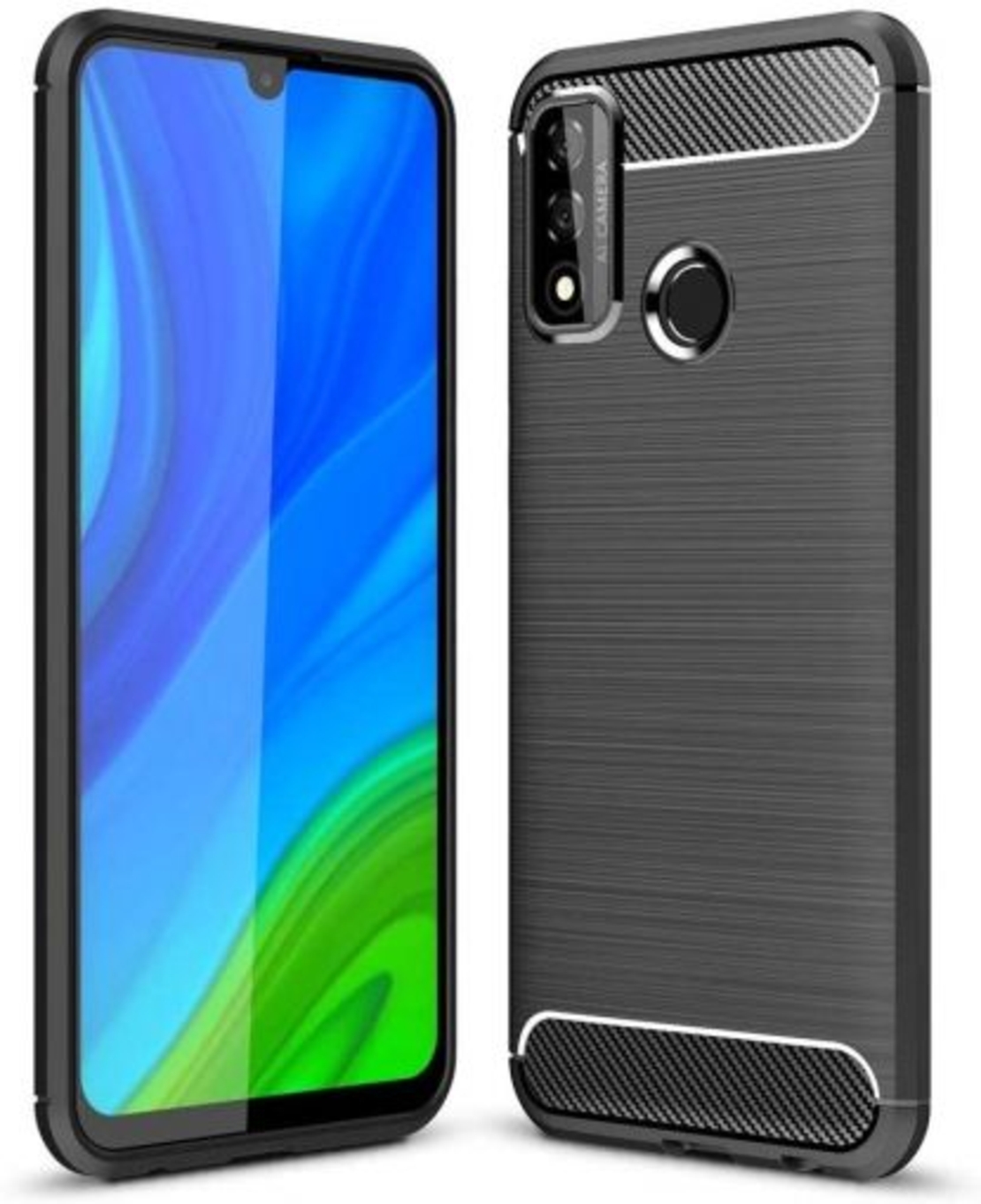 Anti Shock гръб Carbon за Huawei P Smart 2020, Черен