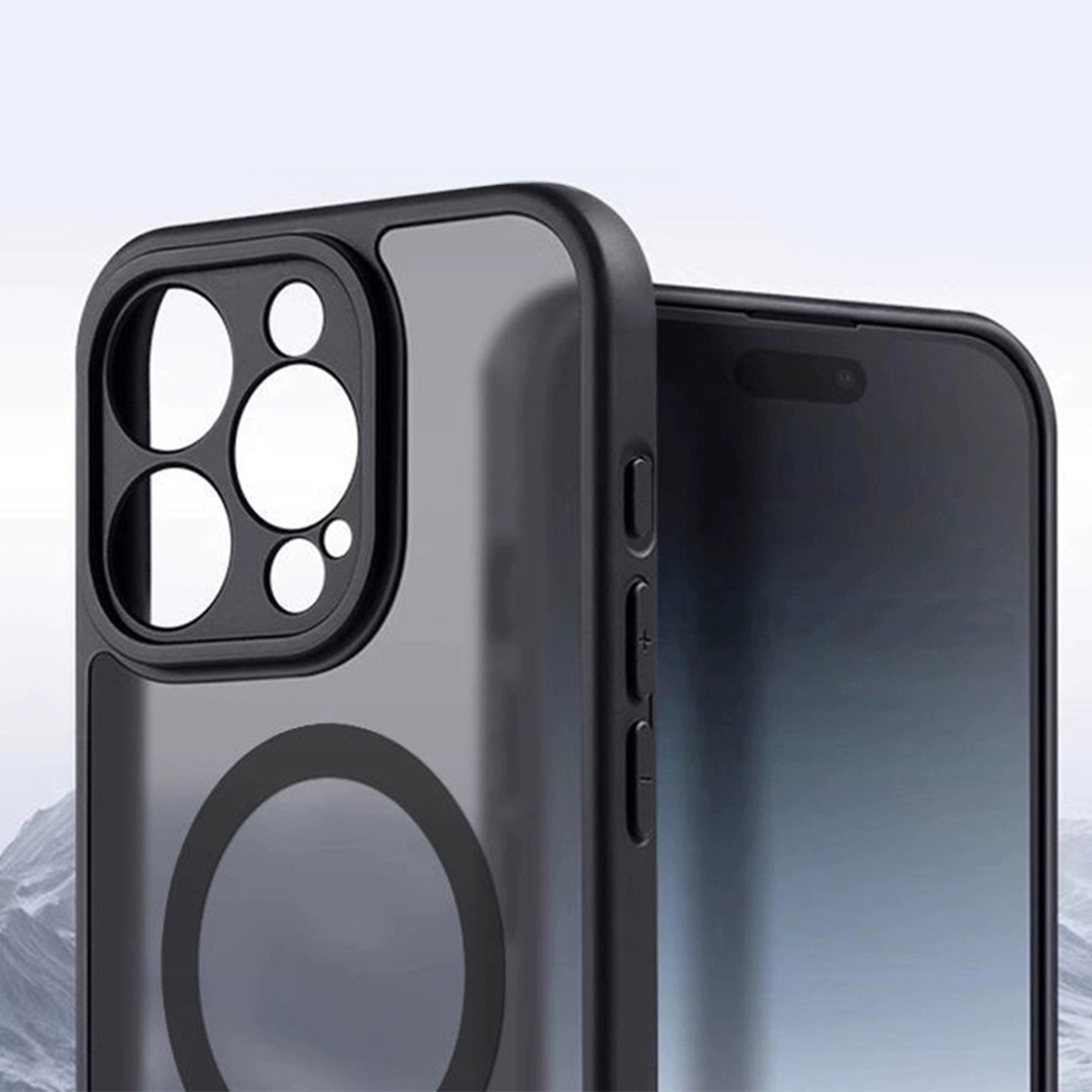 Кейс Magsafe Full Matte Mag за IPhone 15 Pro, Черен
