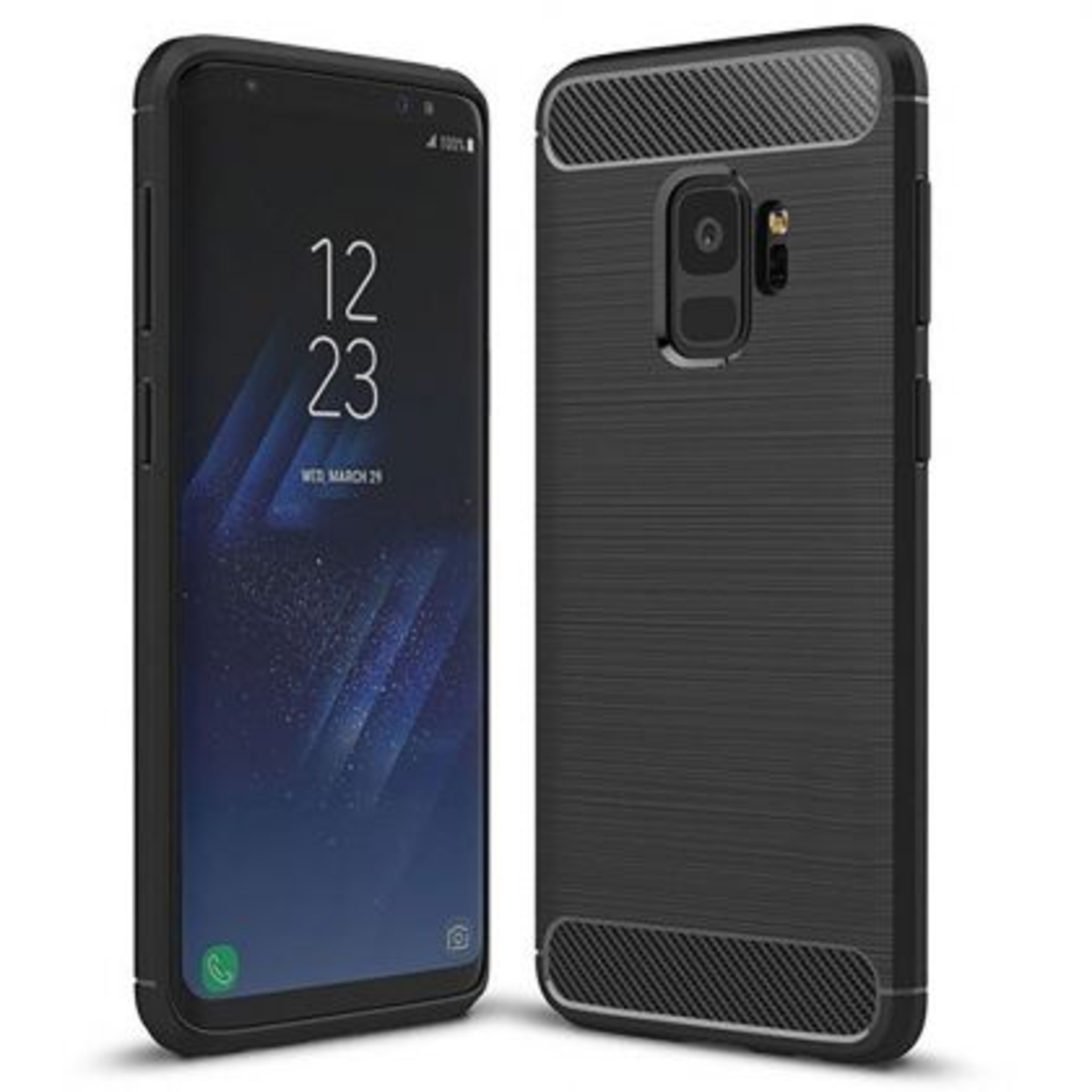 Anti Shock гръб Carbon за Samsung G960 Galaxy S9, Черен