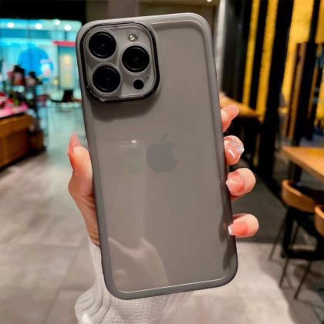 Силиконов кейс Protective Lens, IPhone 13 Pro, Защита на камерите и обективите, Черен прозрачен