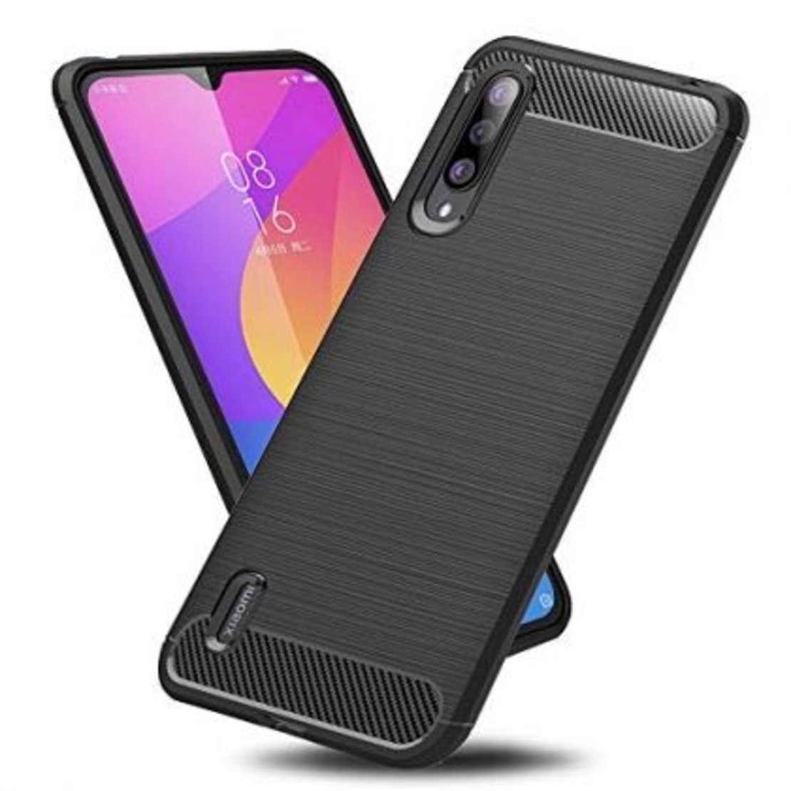 Anti Shock гръб Carbon за Xiaomi MI A3, Черен
