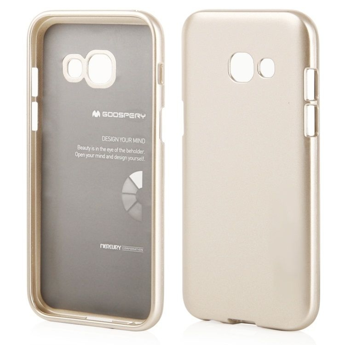 Луксозен гръб Jelly Mercury New York за Samsung Glaxy A3 (2017), Златен