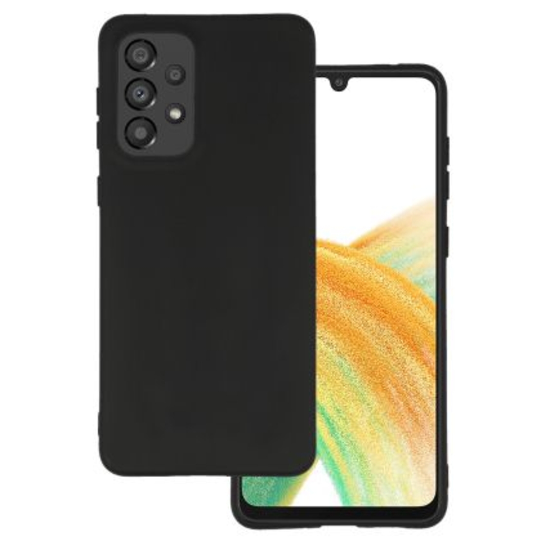 Силиконов матиран кейс Matt за Samsung Galaxy A33 5G, Черен