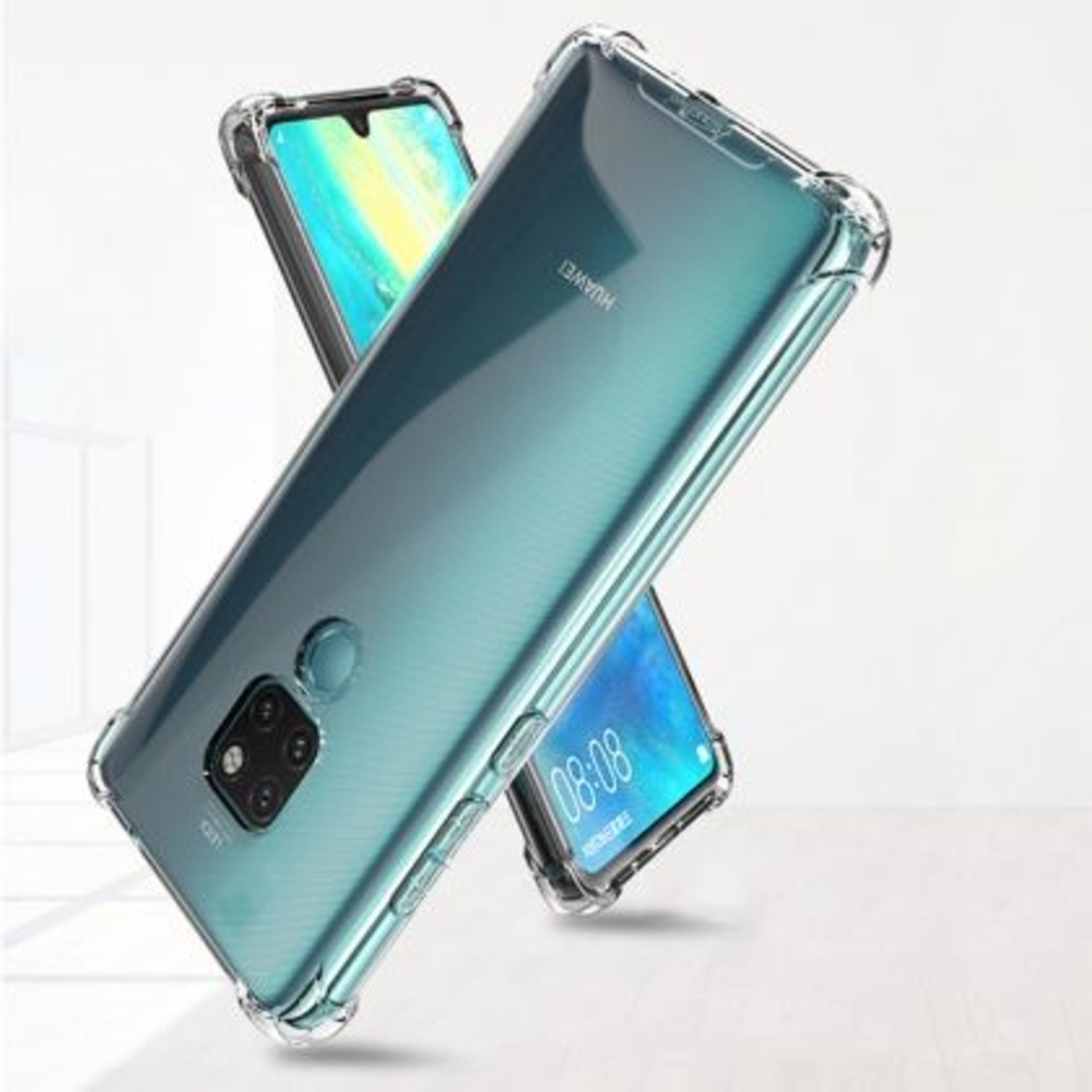 Anti Shock силиконов гръб за Huawei Mate 20, Прозрачен