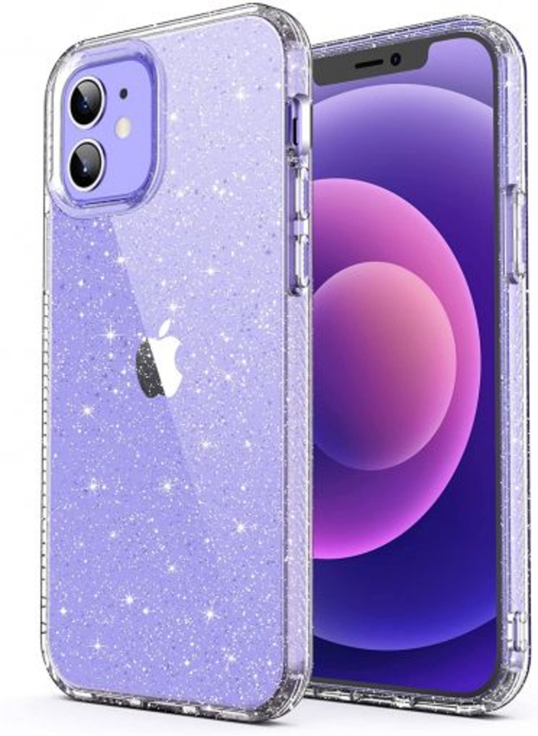 Силиконов блестящ гръб Lily Crystal Glitter за IPhone 12 Mini, Прозрачен