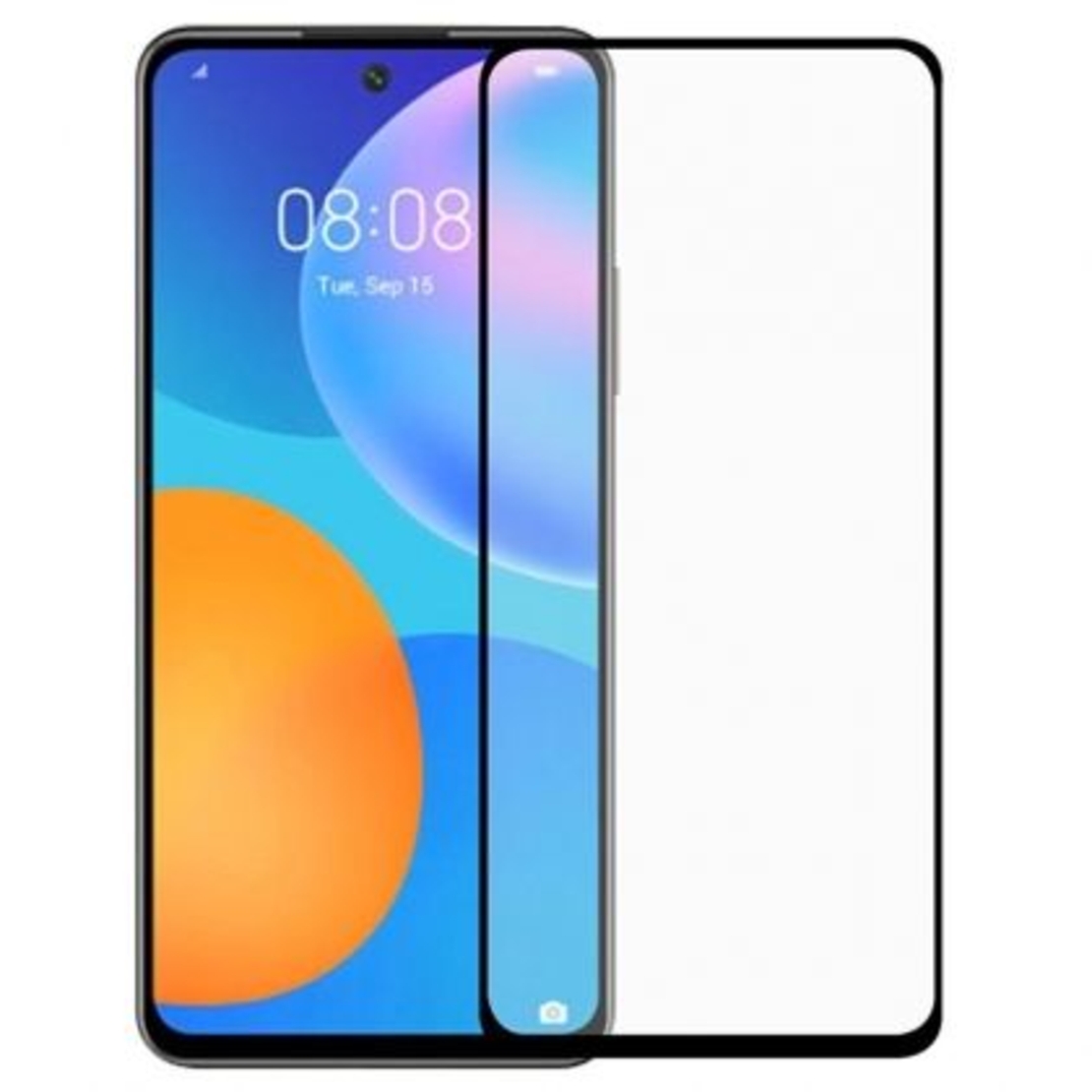 5D Стъклен протектор Hard Glass Full Glue Cover за Huawei P Smart 2021, Черен