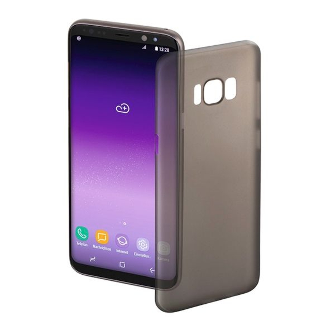 Ултра тънък силиконов гръб за Samsung Galaxy S8 Plus, Черен/Прозрачен