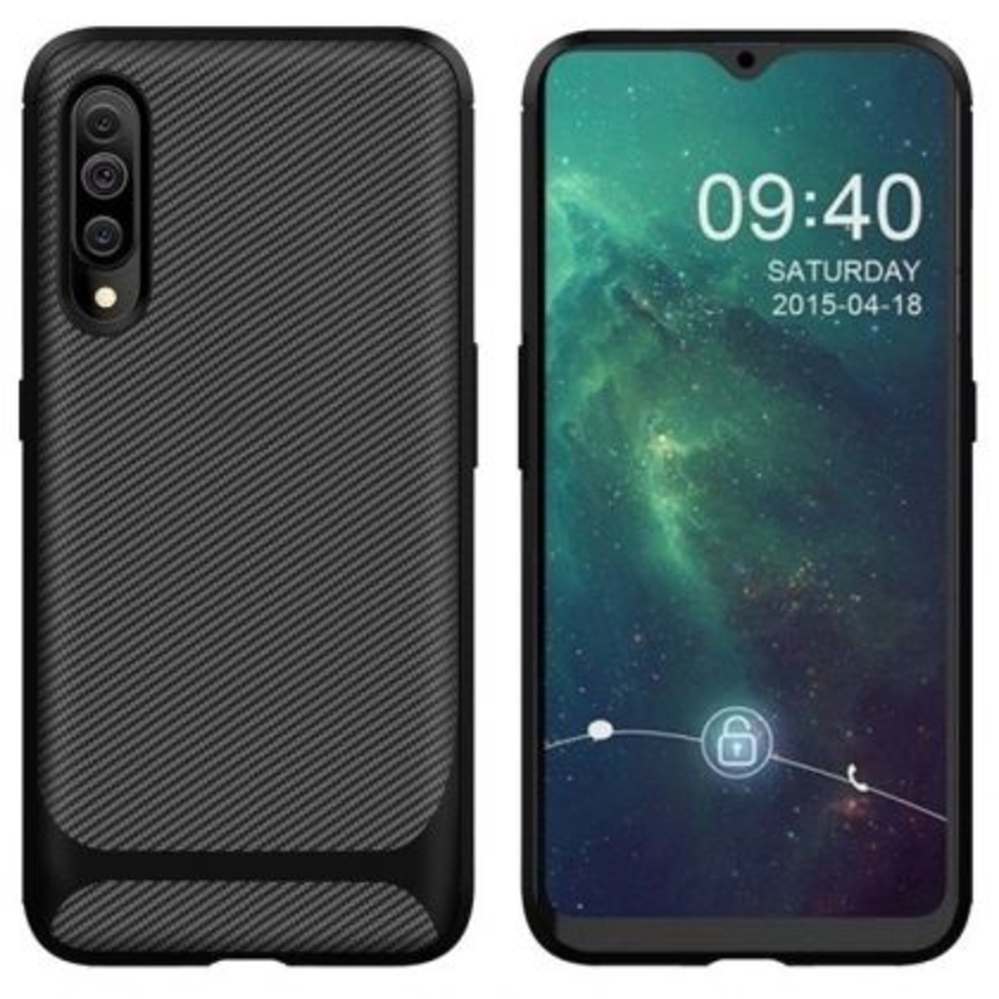 Anti Shock силиконов гръб Carbon Protect за Xiaomi Redmi 9A, Черен