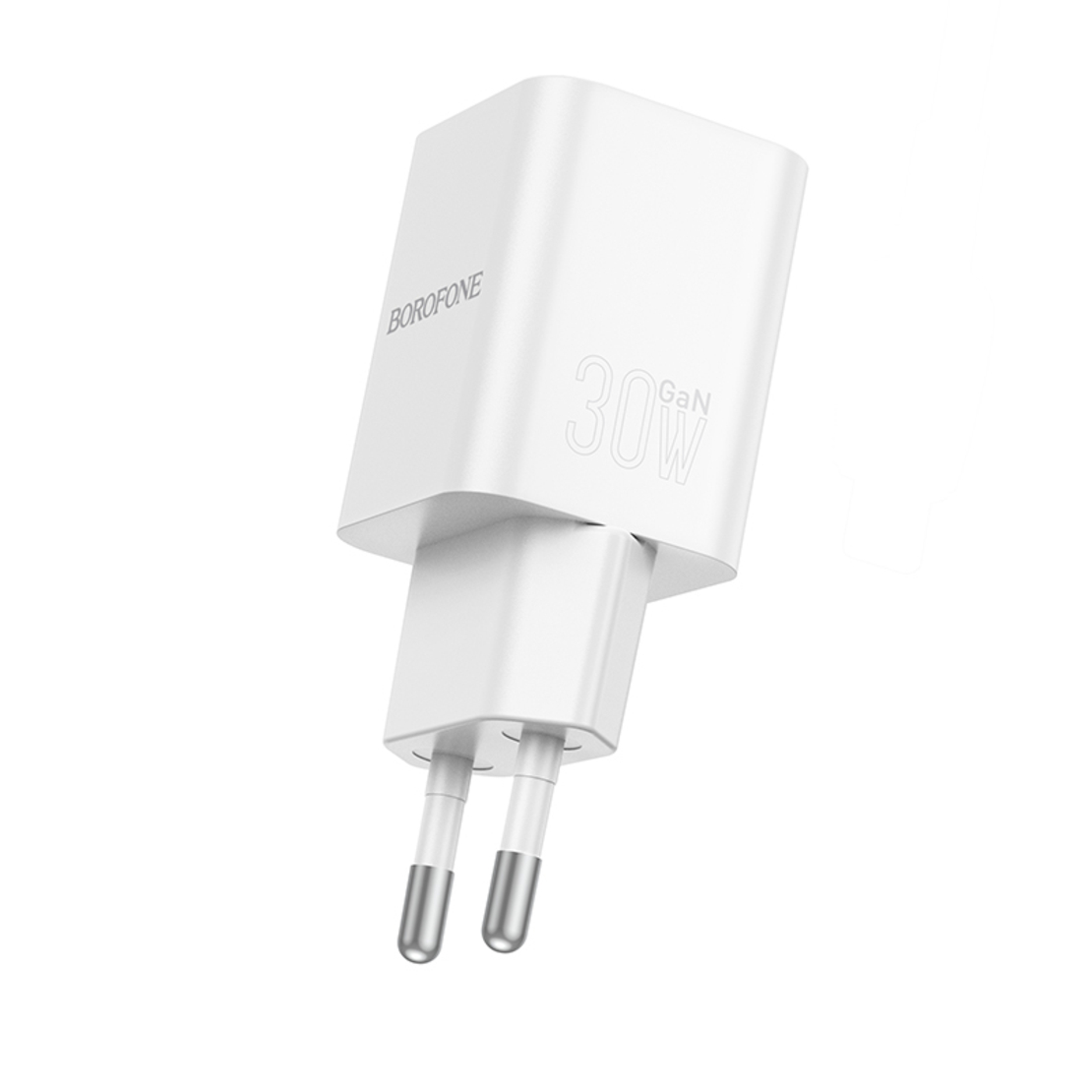 Зарядно адаптер Borofone, BN14 Royal, USB+Type C, QC3.0 PD30W, Бързо зареждане, Бяло