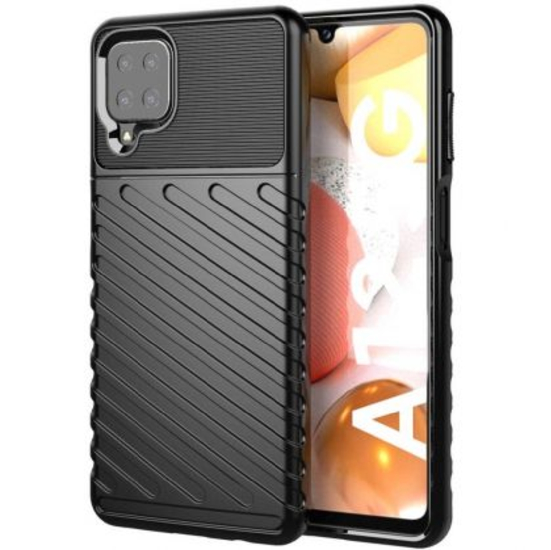 Противоударен кейс Thunder за Samsung A125 Galaxy A12, Черен