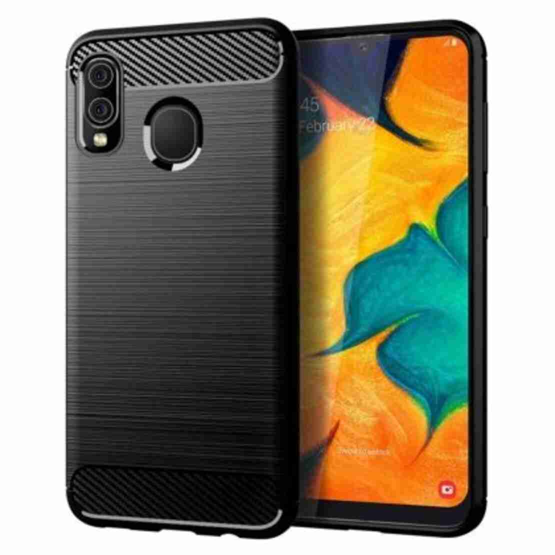 Anti Shock гръб Carbon за Samsung A202 Galaxy A20e, Черен