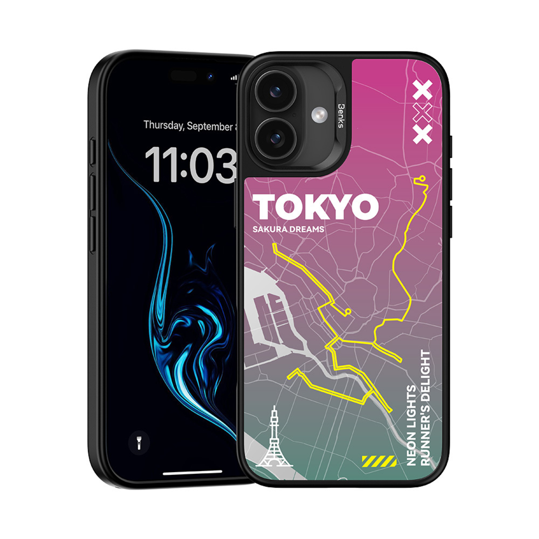 Кейс Magsafe Dynamic City Tokyo за IPhone 16-Benks