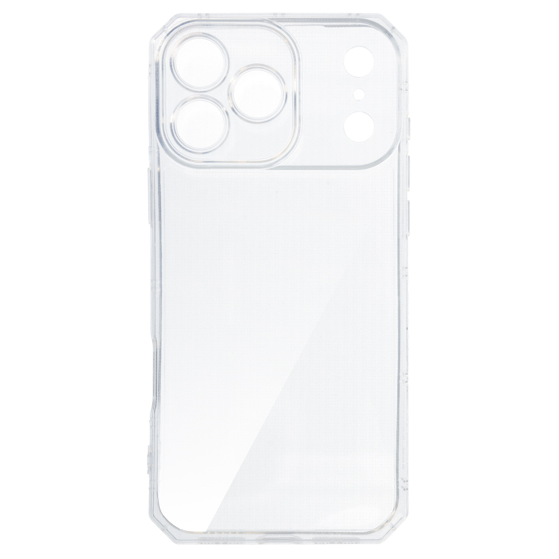 Силиконов кейс за IPhone 17 Pro Armor Anti Shock, защита около камерите, Прозрачен