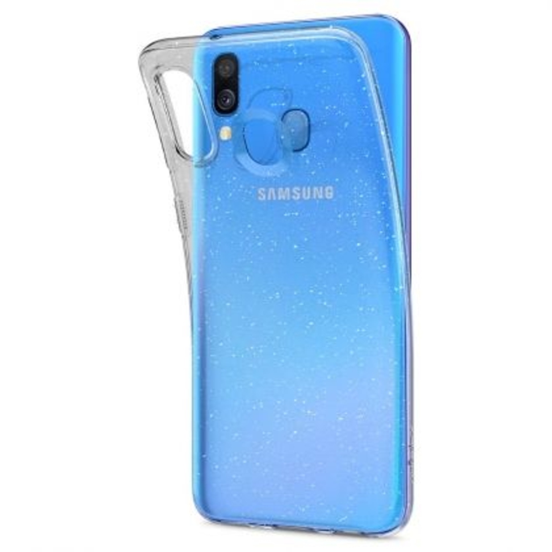Силиконов блестящ гръб Lily Crystal Glitter за Samsung A202 Galaxy A20e, Прозрачен