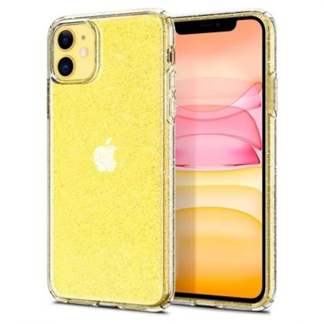 Силиконов блестящ гръб Lily Crystal Glitter за IPhone 11, Прозрачен