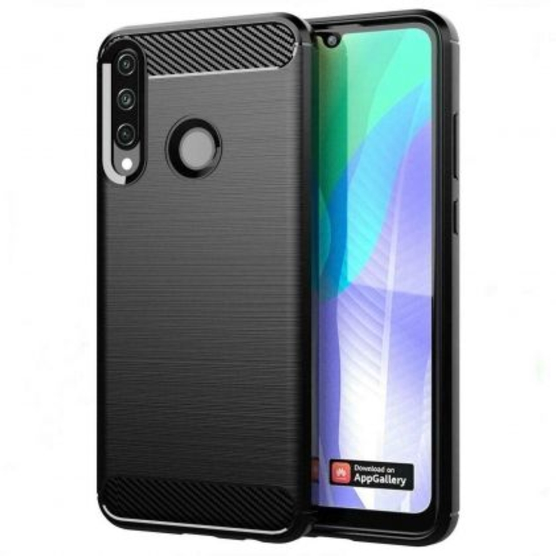 Anti Shock гръб Carbon за Huawei Y6p, Черен