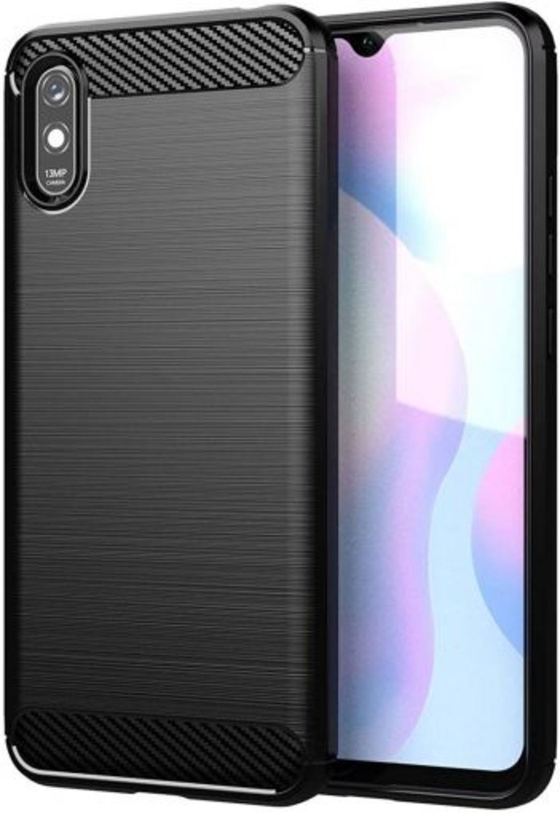 Anti Shock гръб Carbon за Xiaomi Redmi 9A, Черен