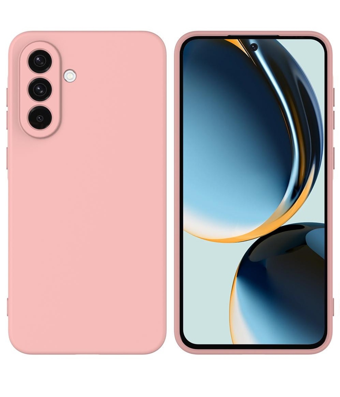 Кейс Silicone Lite за Samsung Galaxy A37 5G, Защита около камерата, Розова пудра