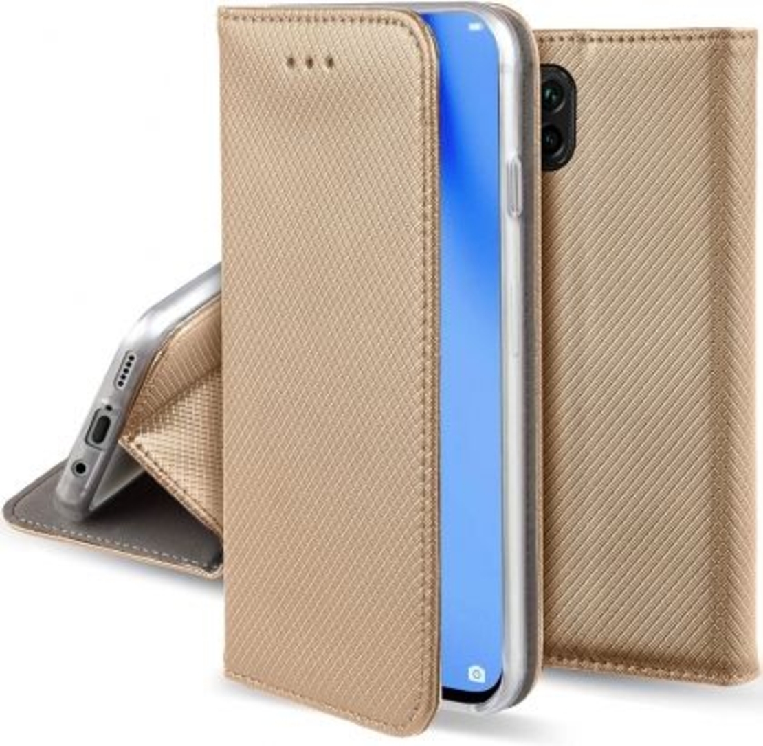 Кожен калъф Flip Book Smart за Huawei P40 Lite, Златен
