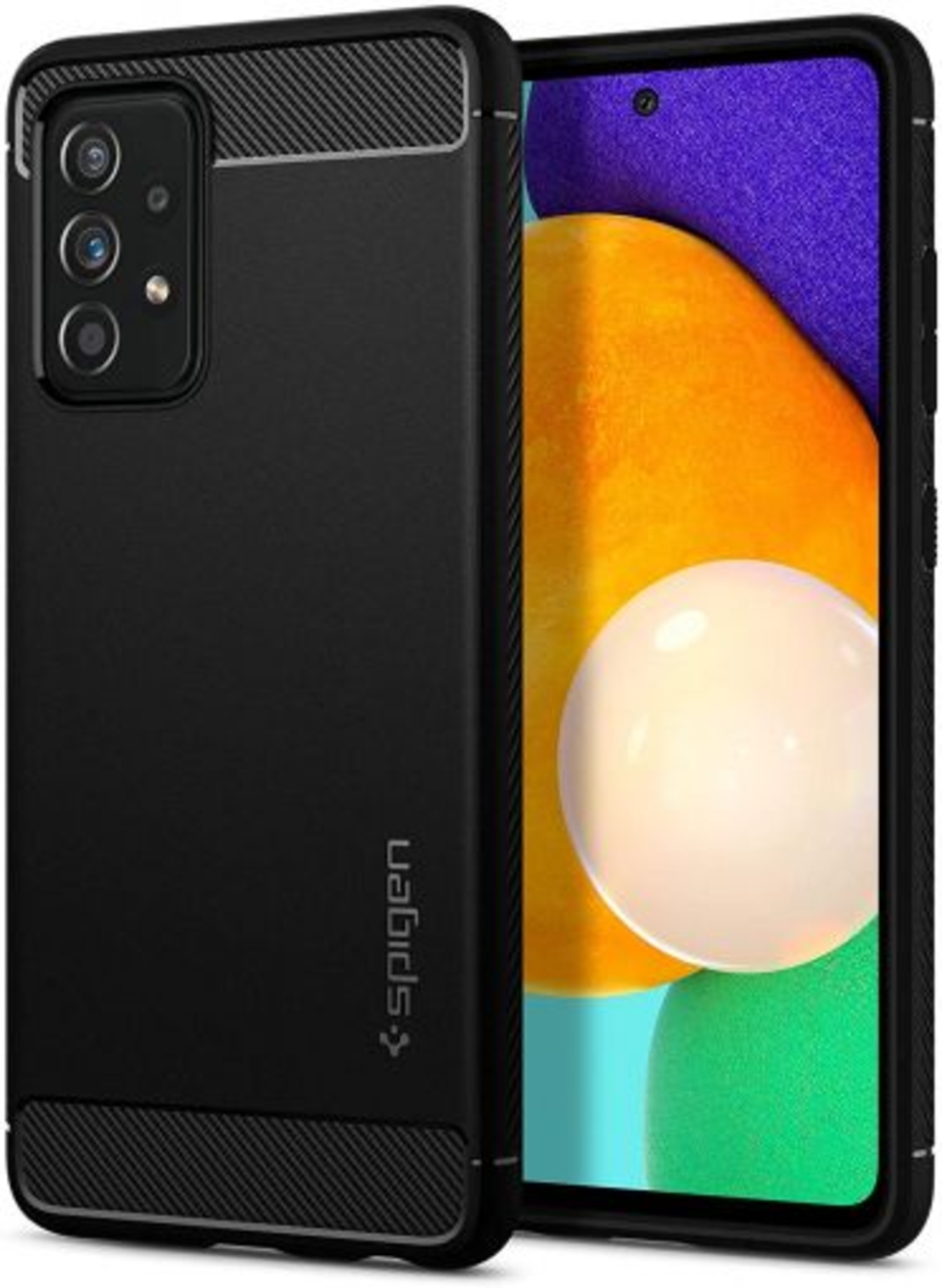 Кейс Spigen, Rugged Armor, за Samsung A525/A526 Galaxy A52/A52S 4G/5G, Черен Matt