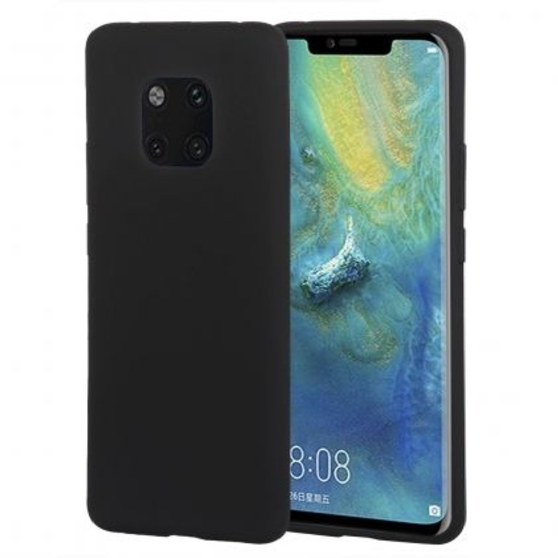 Луксозен гръб Mercury Goospery Soft Feeling за Huawei Mate 20 Pro, Черен