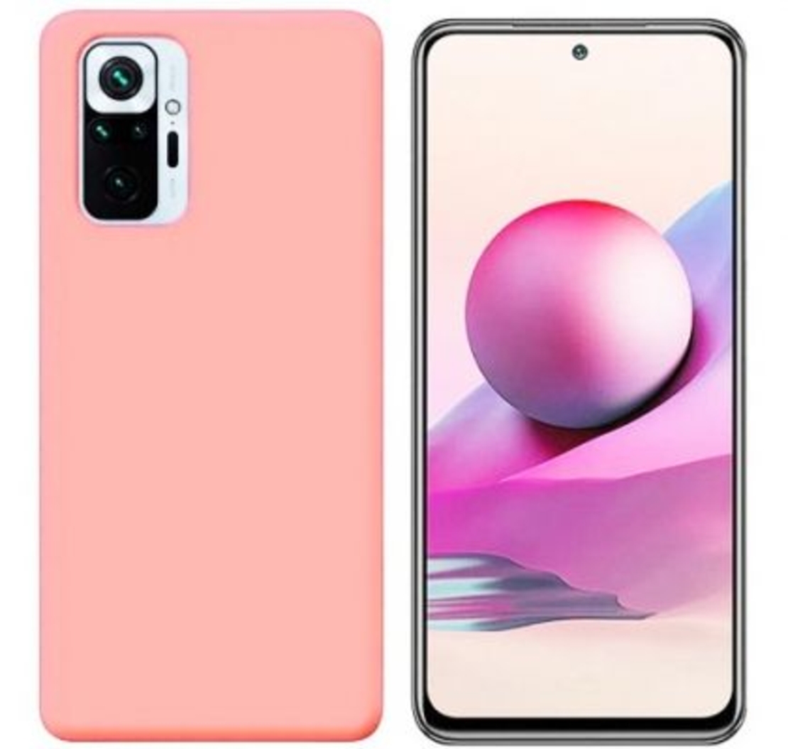 Силиконов матиран кейс Vennus Silicone Lite за Xiaomi Redmi Note 10 5G, Розов