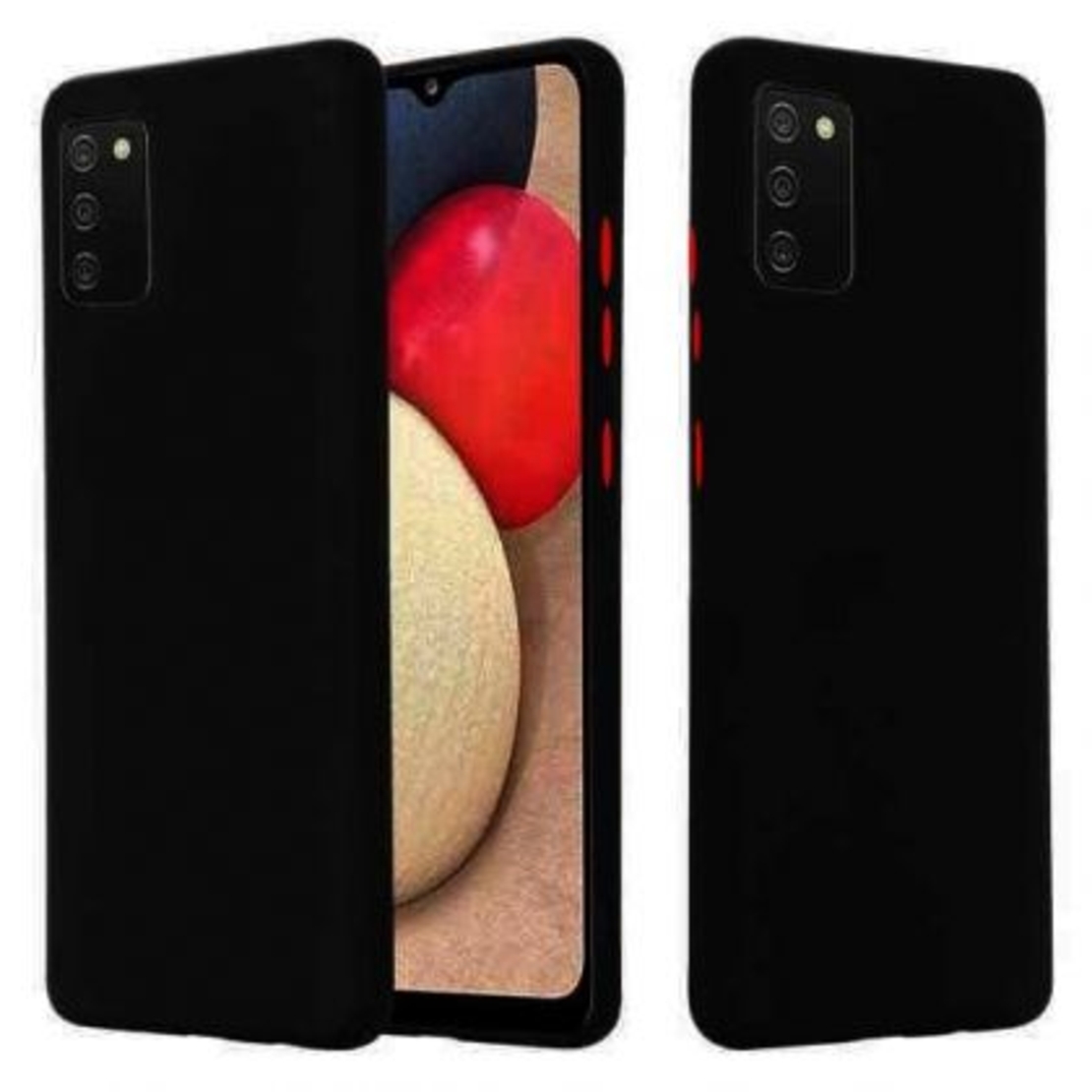 Силиконов матиран гръб SoftSolid за Samsung A025 Galaxy A02S, Черен