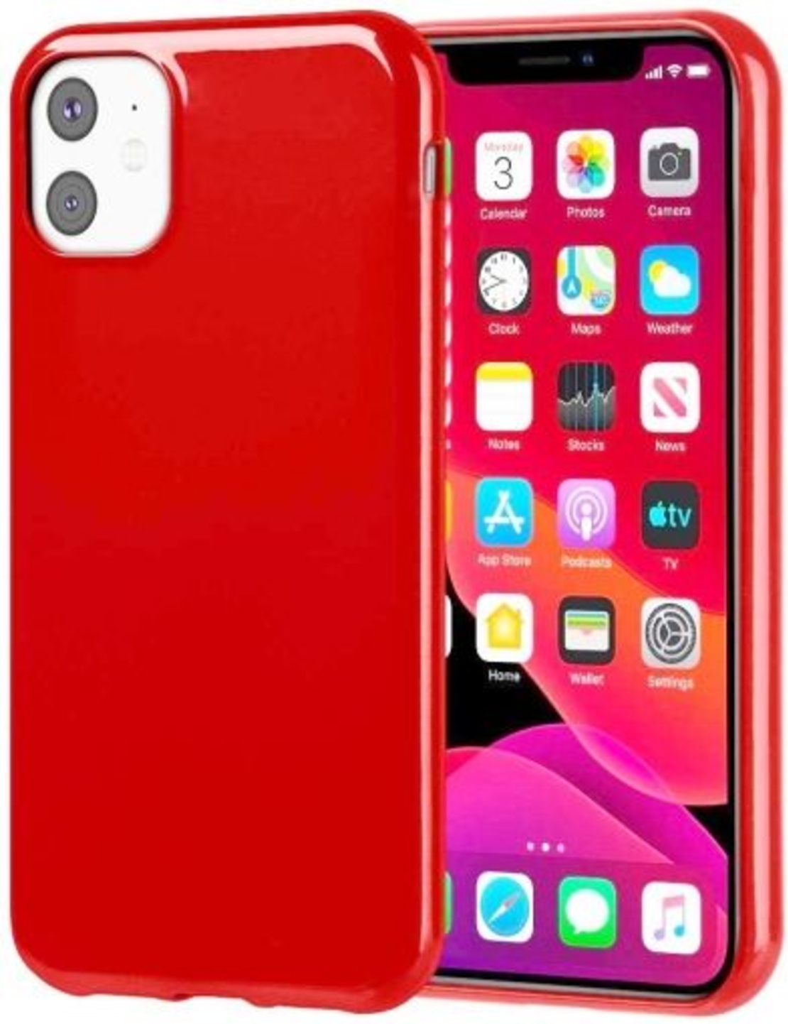 Силиконов кейс Jelly за IPhone 12 Mini, Червен