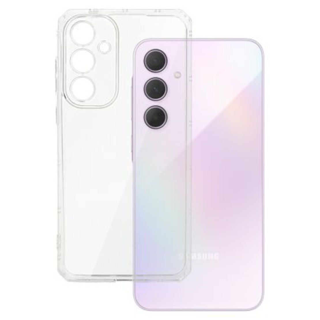 Силиконов кейс Armor Anti Shock за Samsung Galaxy A36 5G, Защита около камерите, Прозрачен