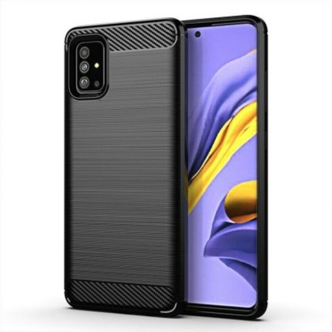 Anti Shock гръб Carbon за Samsung A515 Galaxy A51, Черен