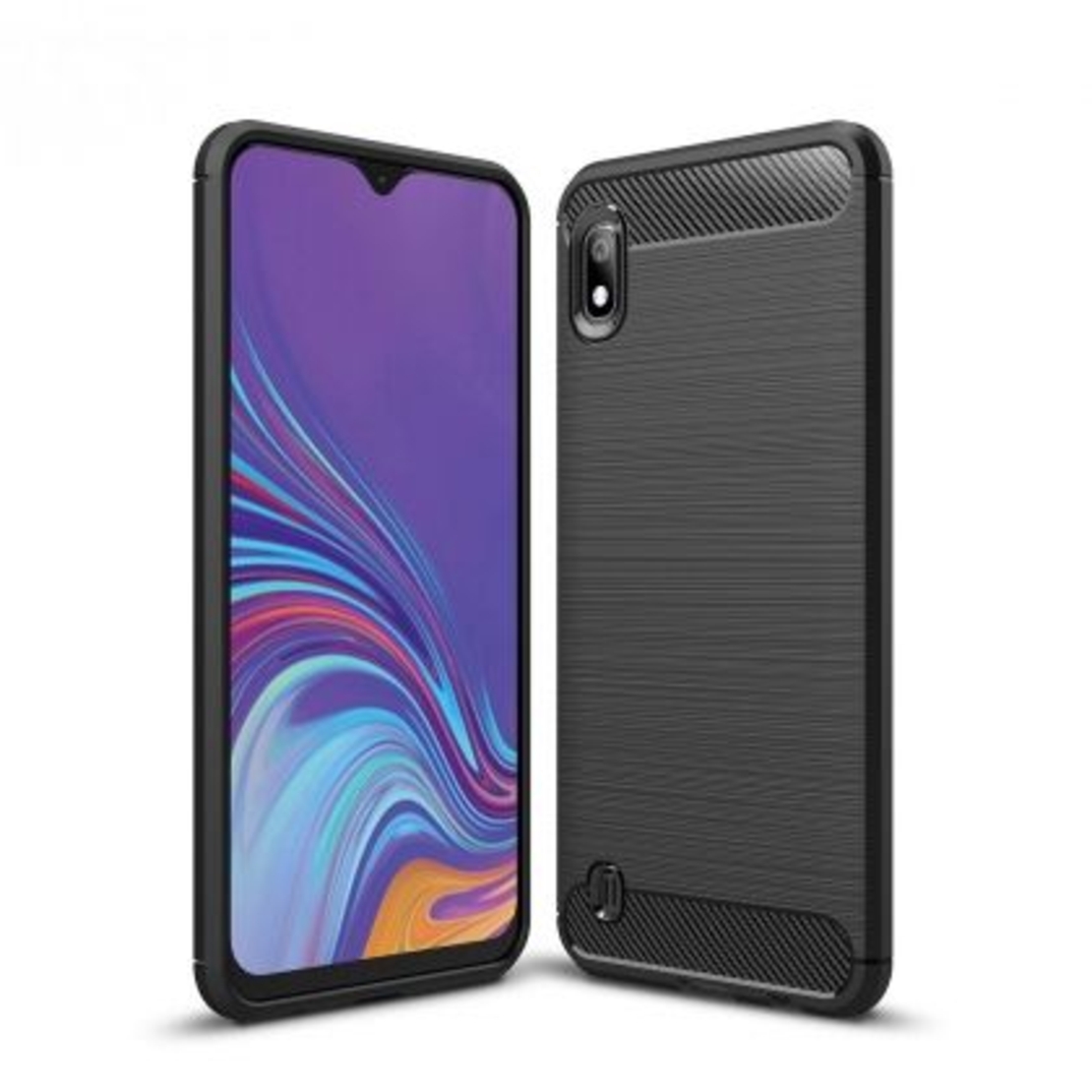 Anti Shock гръб Carbon за Samsung A105 Galaxy A10, Черен