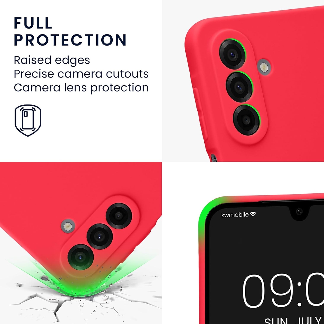 Кейс Silicone Lite за Samsung Galaxy A17, Защита около камерата, Малина