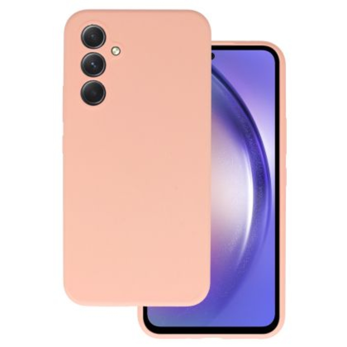 Кейс Silicone Lite за Samsung Galaxy A15 4G/5G, Защита около камерата, Праскова