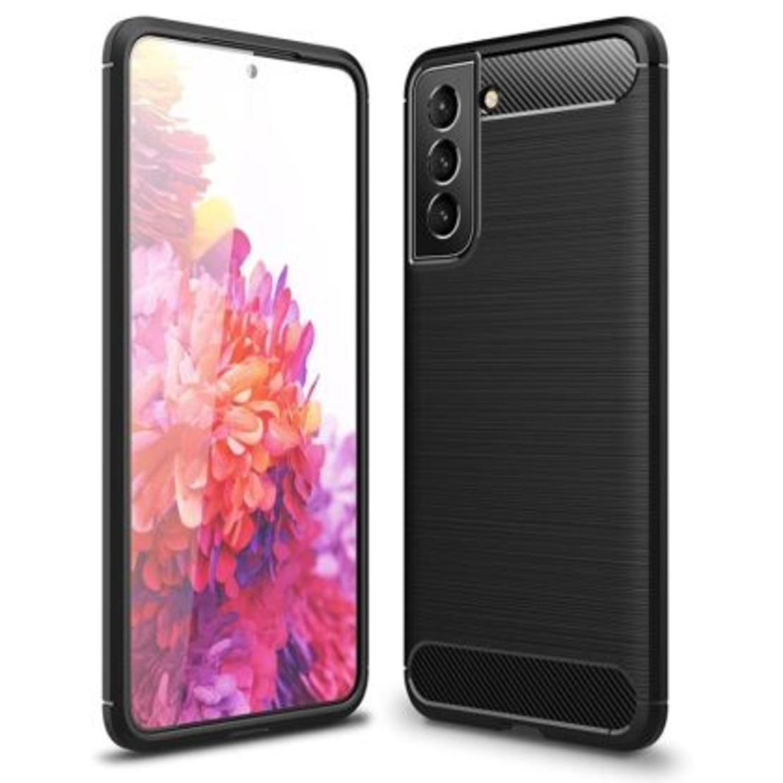 Anti Shock гръб Carbon за Samsung Galaxy S21 FE, Черен