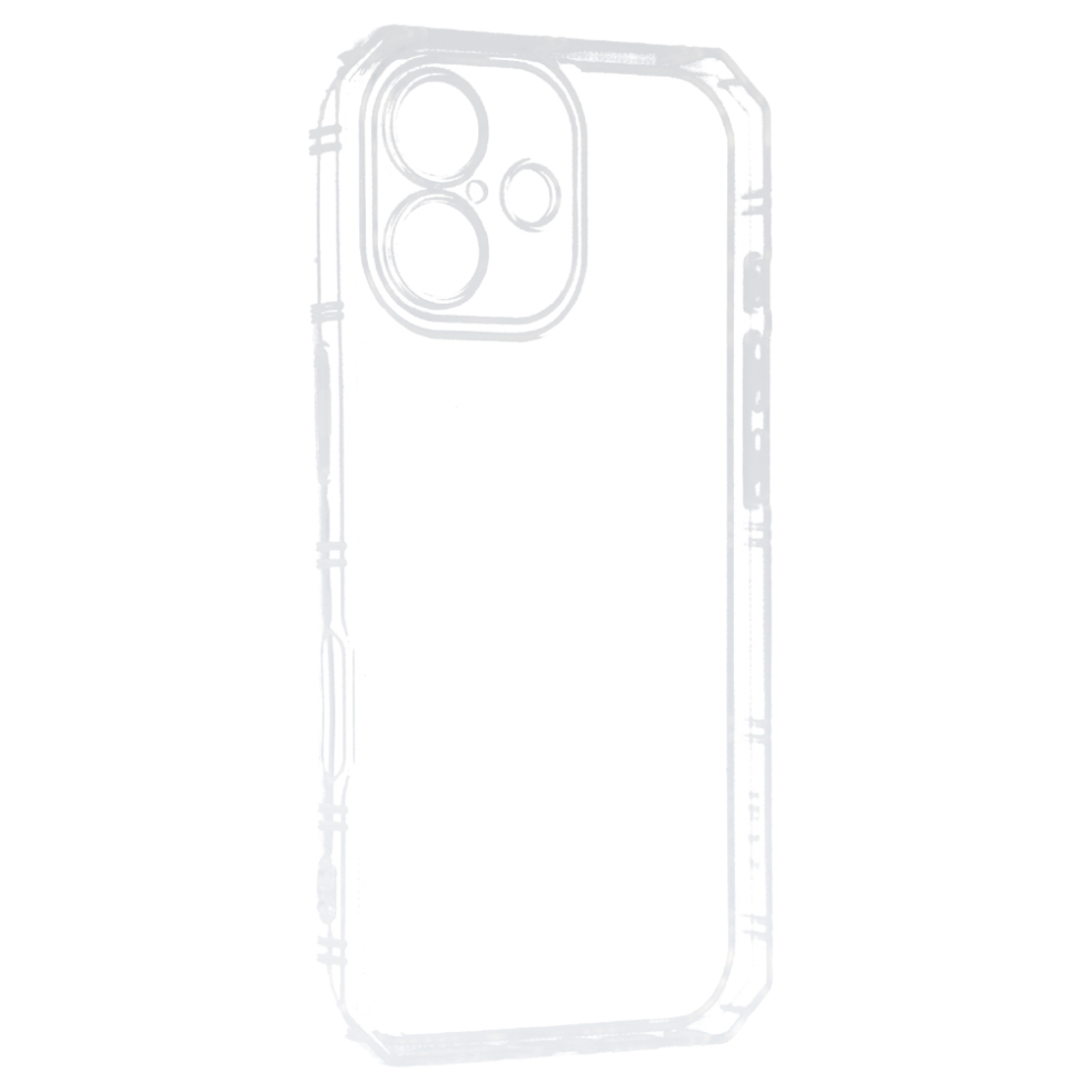 Силиконов кейс за IPhone 17 Armor Anti Shock, защита около камерите, Прозрачен