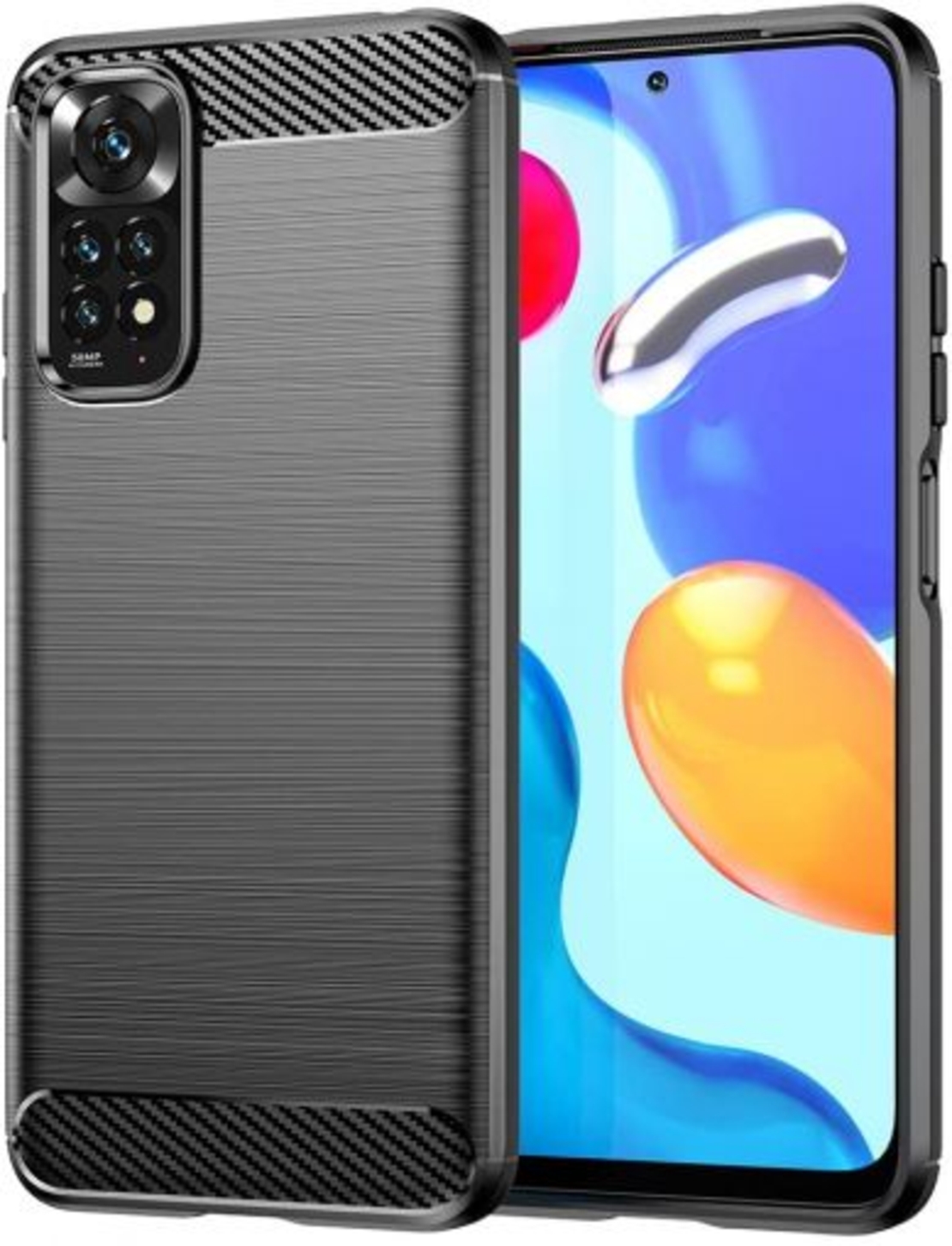 Anti Shock гръб Carbon за Xiaomi Redmi Note 11/Note 11S, Черен