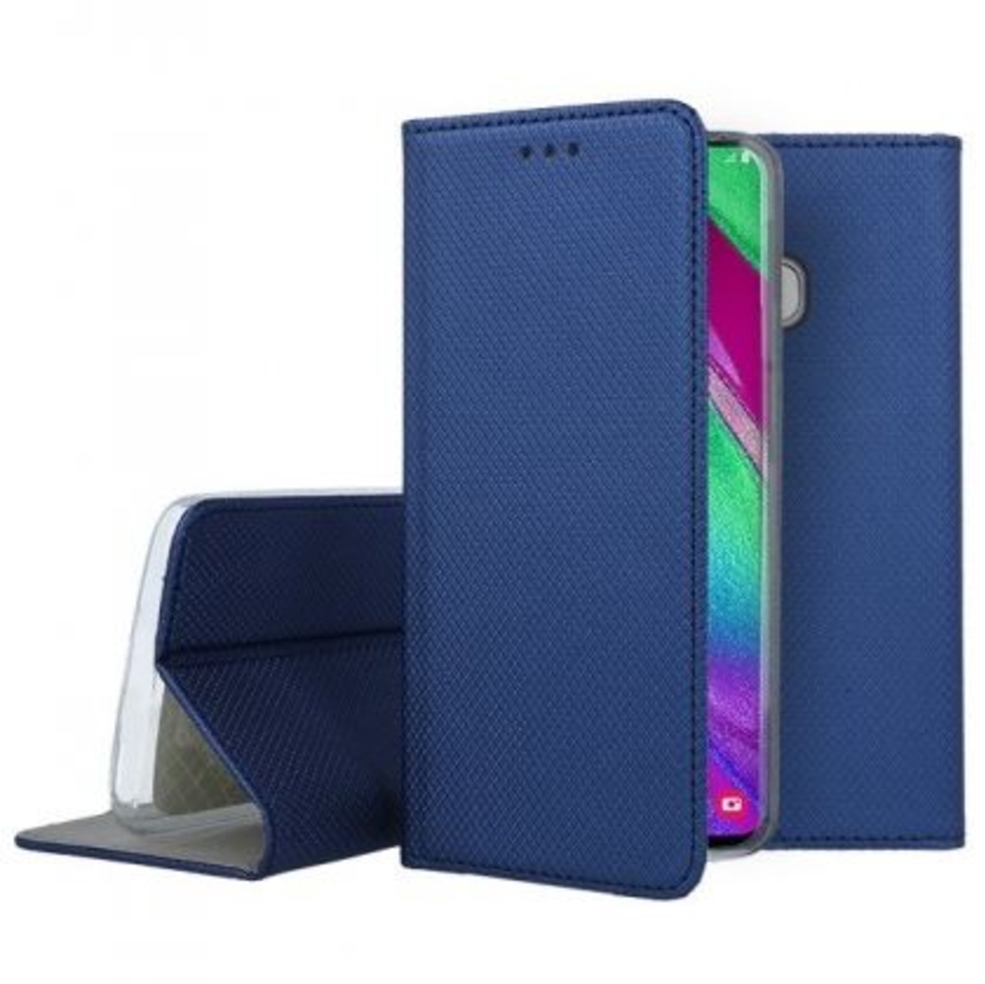 Кожен калъф Flip Book Smart за Samsung A405 Galaxy A40, Син