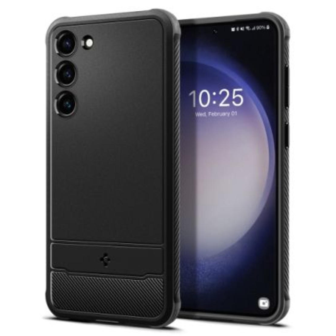 Кейс Spigen, Rugged Armor, за Samsung Galaxy S23 Plus (ACS05665), Черен Matt