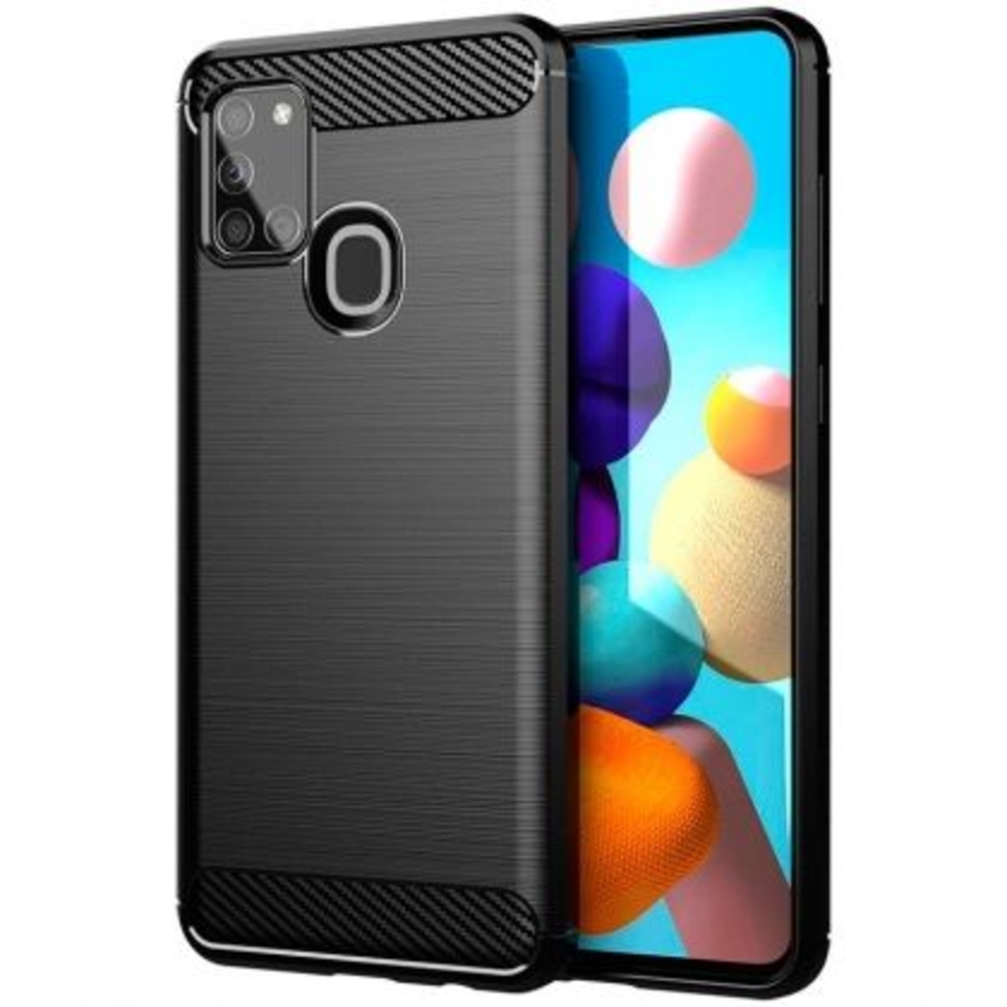 Anti Shock гръб Carbon за Samsung A217 Galaxy A21S, Черен