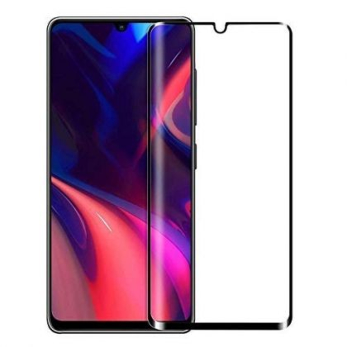 5D Стъклен протектор Hard Glass Full Glue Cover за Huawei P30 Pro, Черен