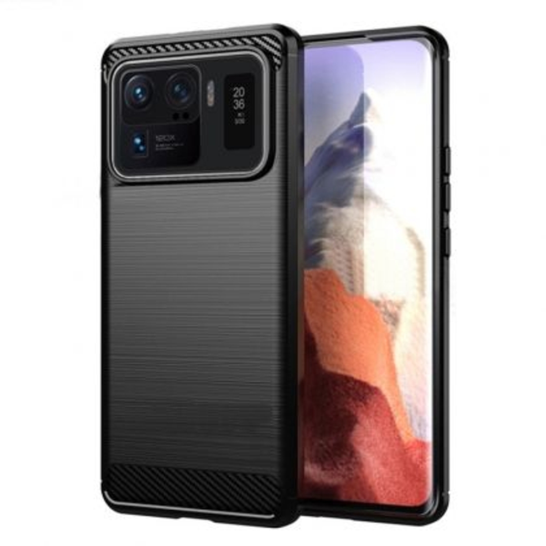 Anti Shock гръб Carbon за Xiaomi Mi 11 Ultra, Черен