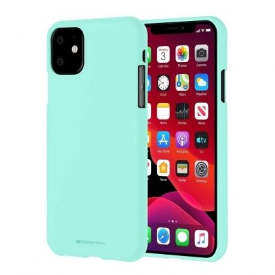 Луксозен гръб Mercury Goospery Soft Feeling за IPhone 11, Мента