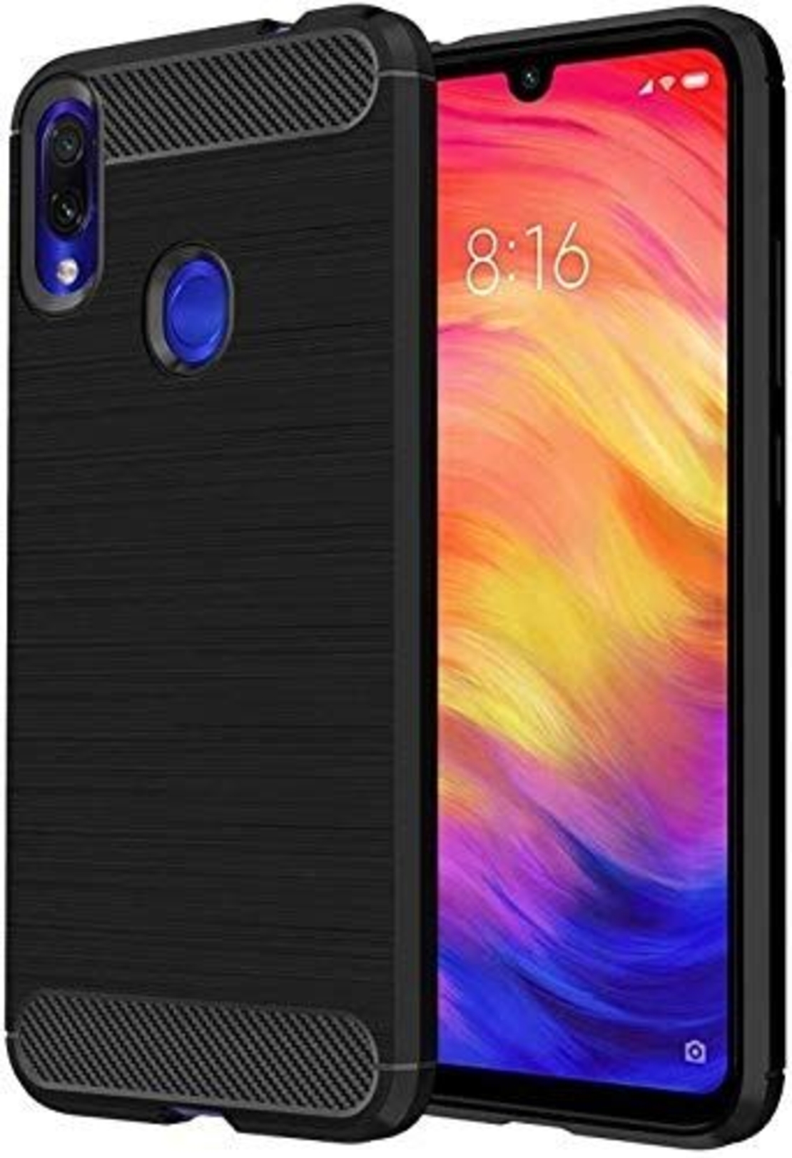 Anti Shock гръб Carbon за Xiaomi Redmi Note 7/Note 7 Pro, Черен